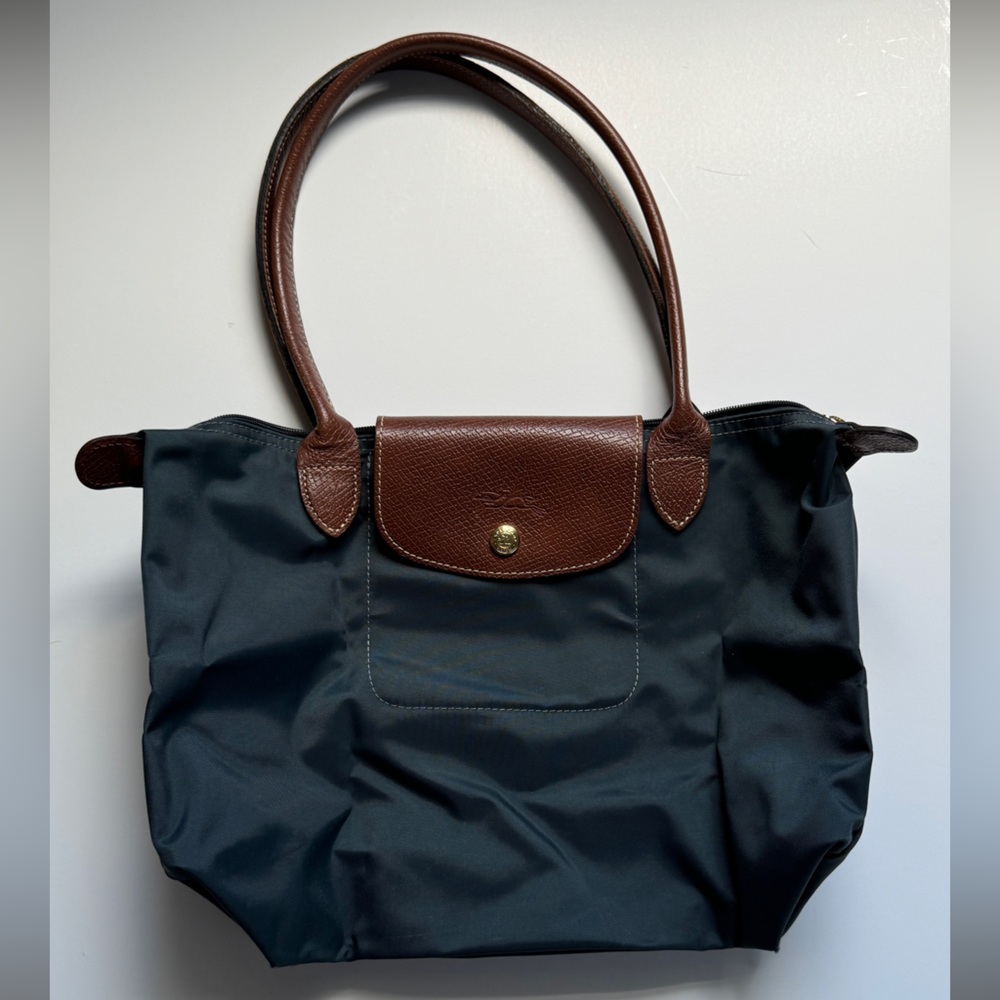 COPY - Le Pliage' Handbag - Longchamp. Blue/grey color